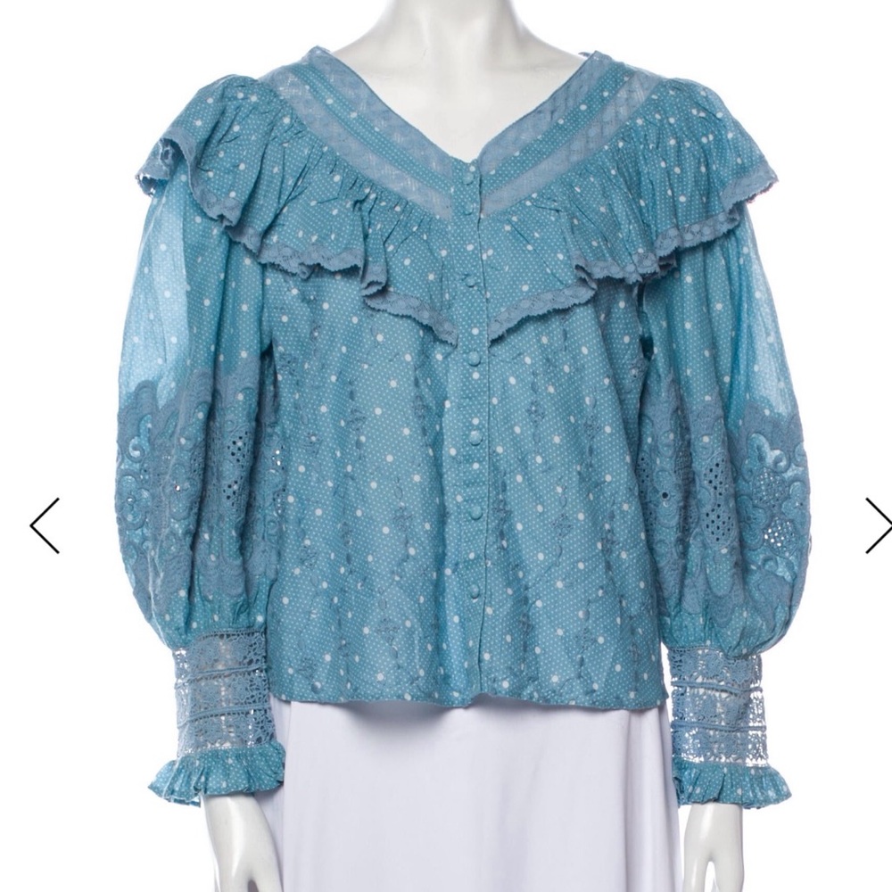 LoveShack Fancy Blue Top, Medium